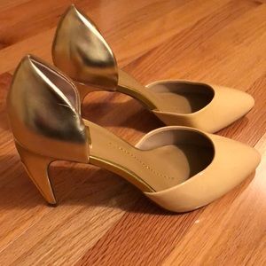 DV, Dolce Vita Pamona D’orsay Pump, Gold Heel